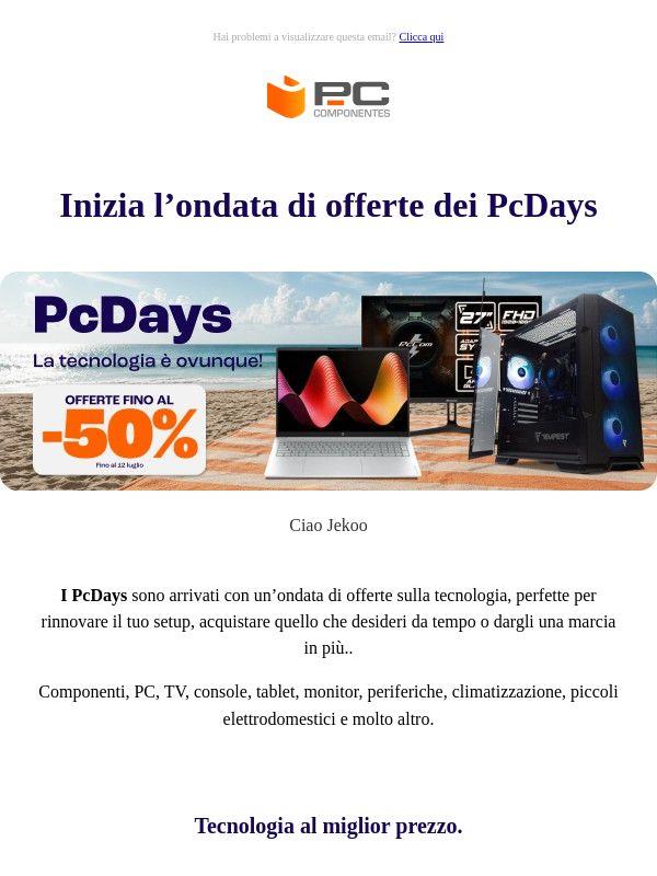 Arriva l'ondata di offerte dei PcDays!