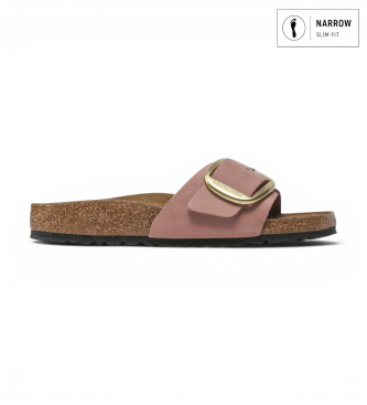 Sandali in Pelle Madrid Big Buckle (Vestibilità Stretta) rosa