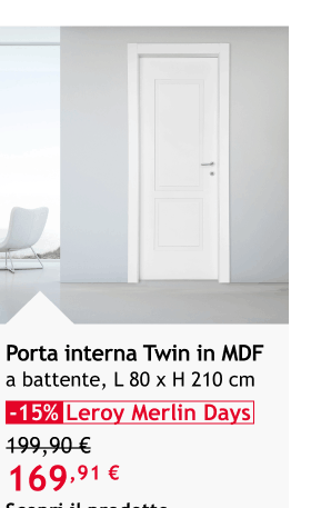 Porta interna Twin in MDF 169,91 &euro;