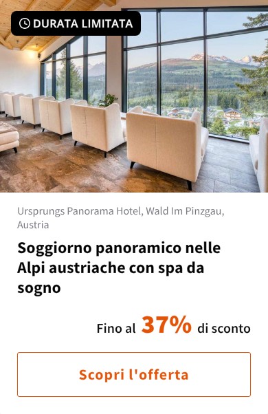 Soggiorno panoramico nelle Alpi austriache con spa da sogno