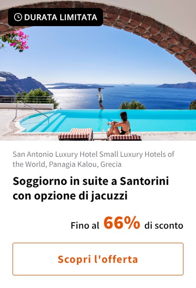 Soggiorno in suite a Santorini con opzione di jacuzzi