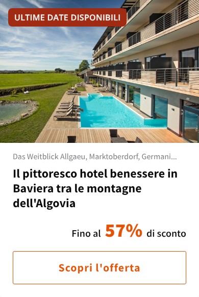 Il pittoresco hotel benessere in Baviera tra le montagne dell'Algovia