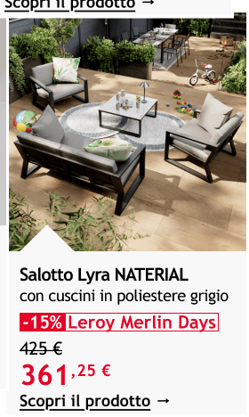 Salotto Lyra NATERIAL 361,25 &euro;