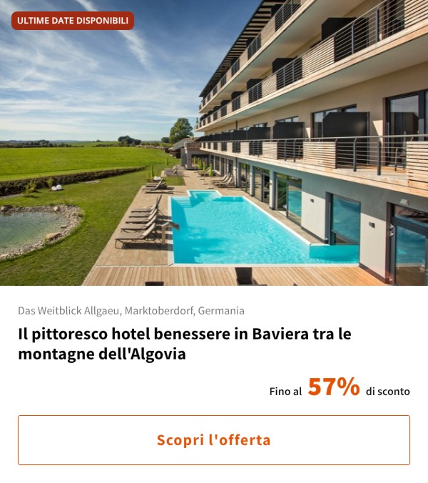 Il pittoresco hotel benessere in Baviera tra le montagne dell'Algovia