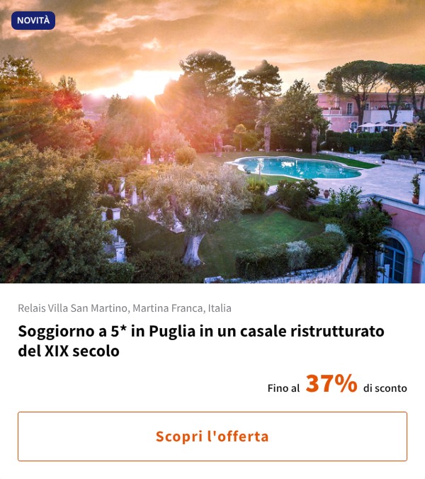 Soggiorno a 5* in Puglia in un casale ristrutturato del XIX secolo