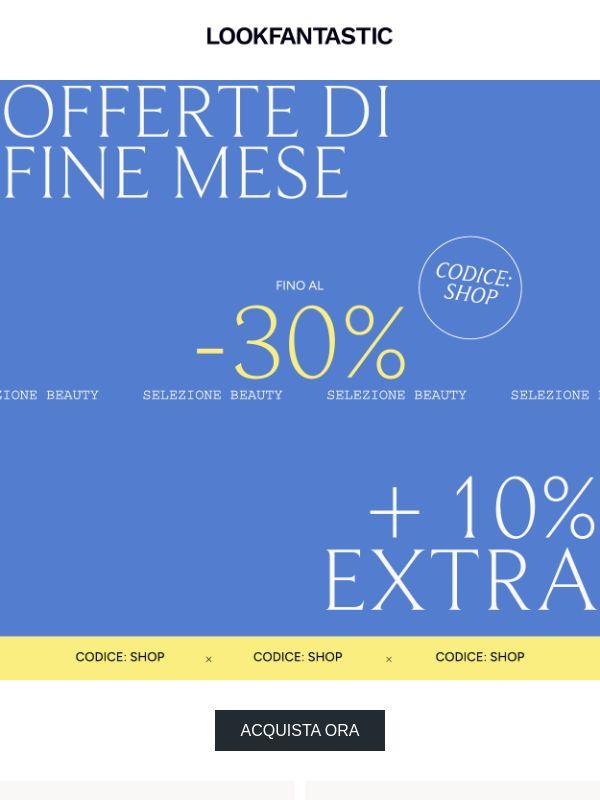 10% extra su beauty già in offerta fino al -30%