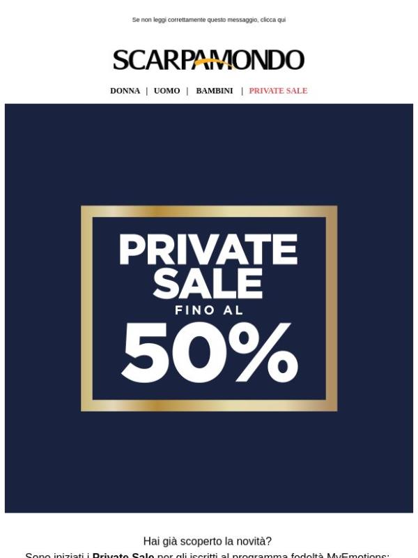 -50% con i Private Sale sui brand più amati! 🛍️