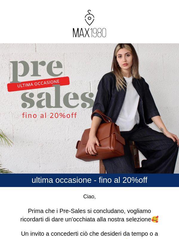 Ancora una possibilità: fino al 20%off😍​