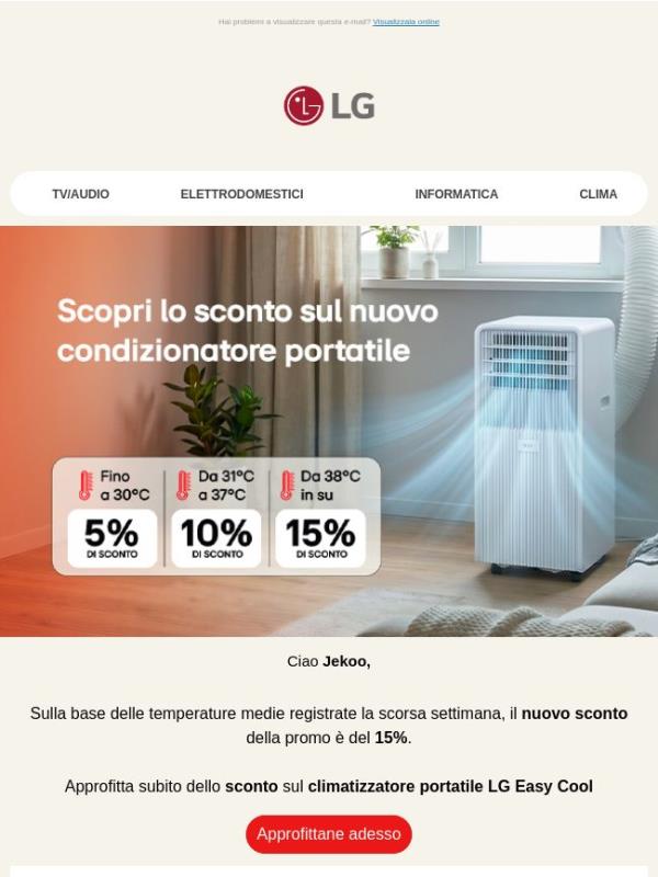 Si alzano le temperature? Si alzano i nostri sconti! Questa settimana approfitta del 15%