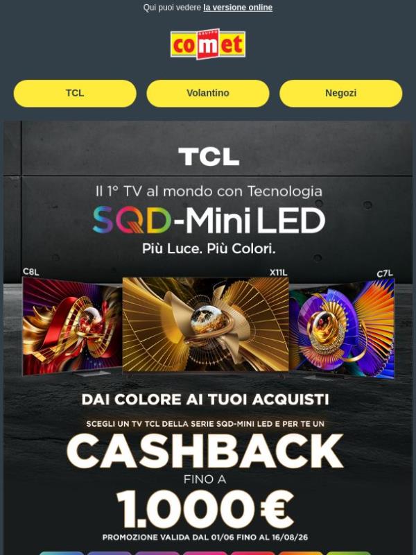 TCL TV SQD Mini-LED | Fino a 1000€ di rimborso ✨