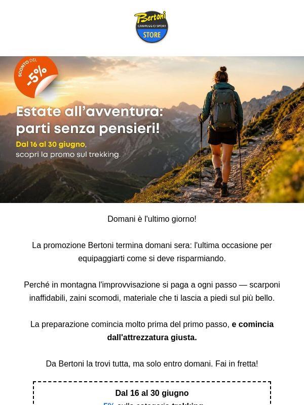 Hai tempo fino a domani: -5% su tutto il trekking 🥾