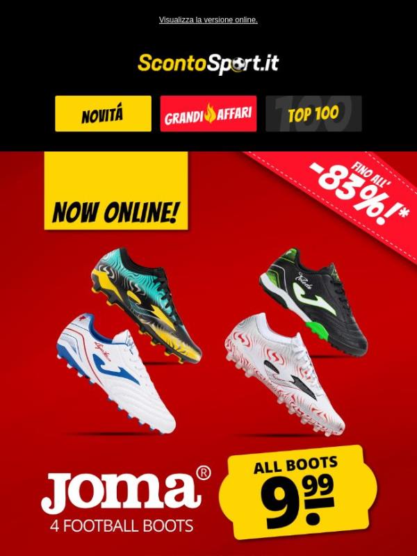 4 scarpe da calcio Joma ⚽ ogni modello a meno di 10 €