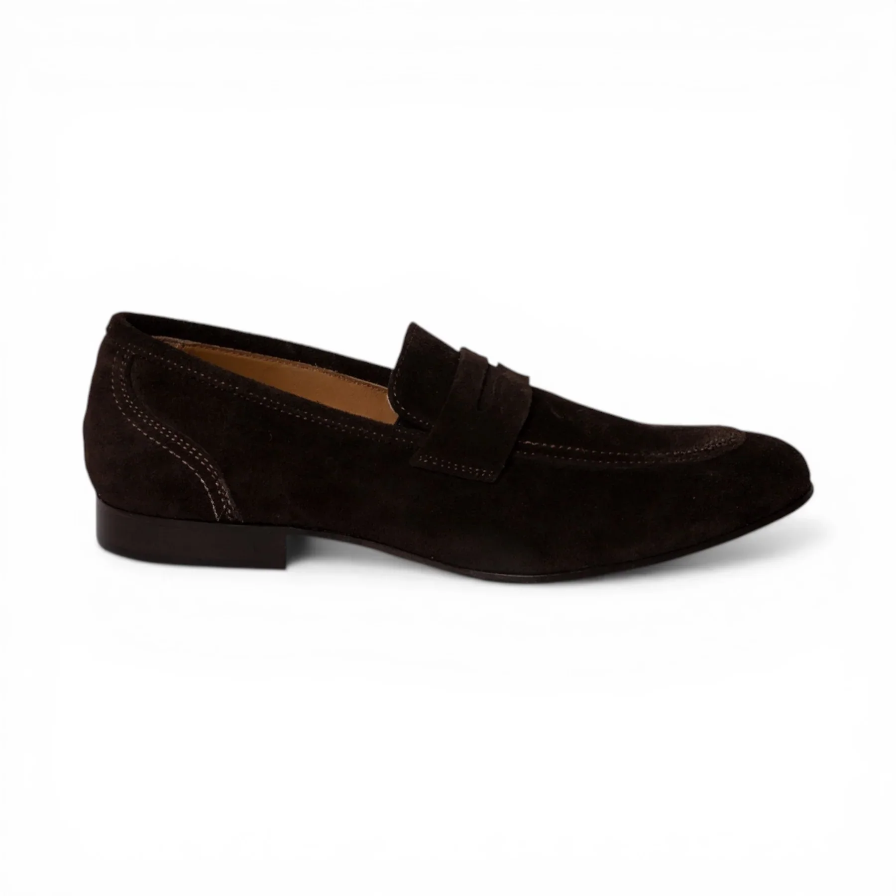 Image of Mocassini Uomo in camoscio marrone - Mario