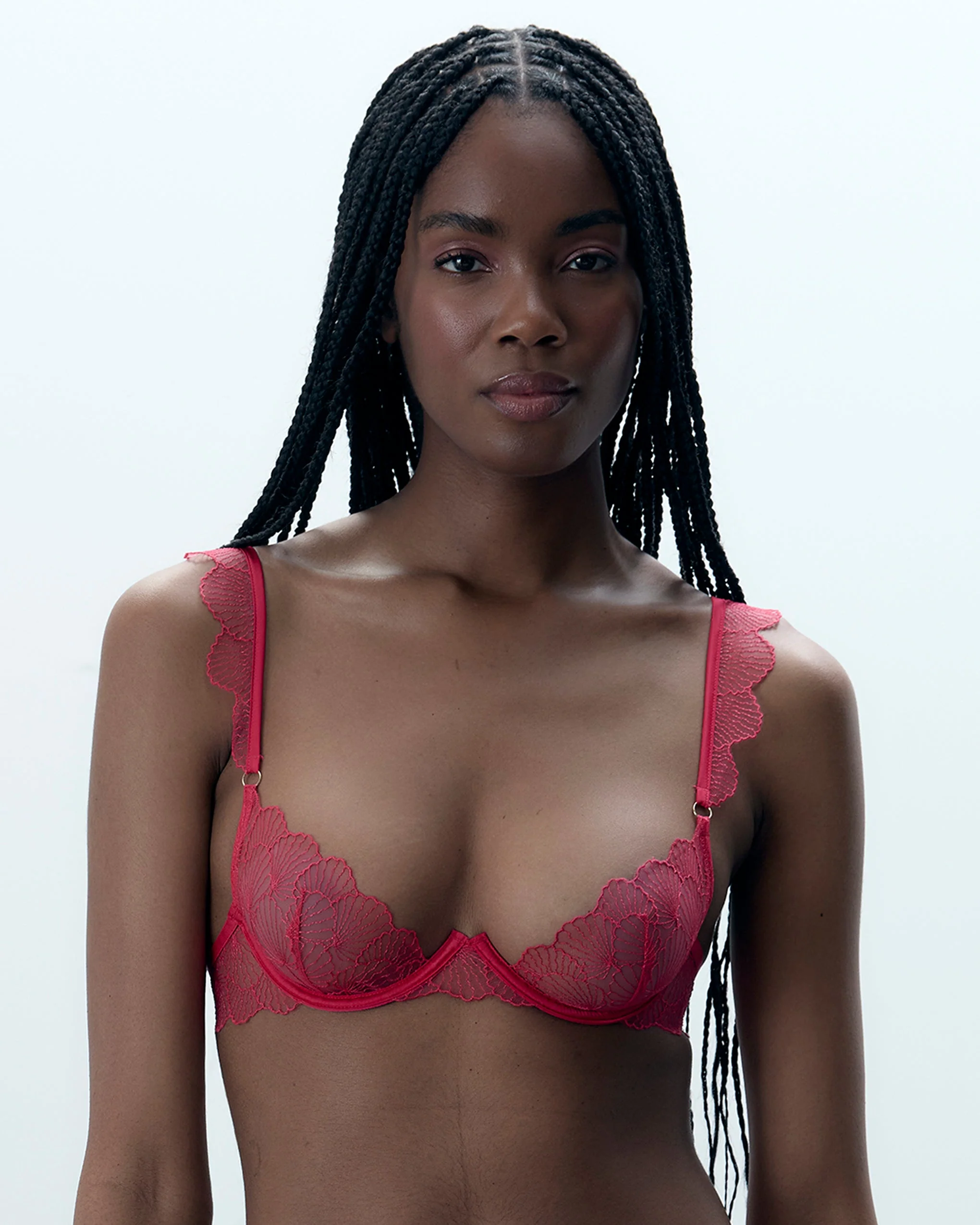 Image of Vermont Reggiseno Ricamato Rosa/Trasparente