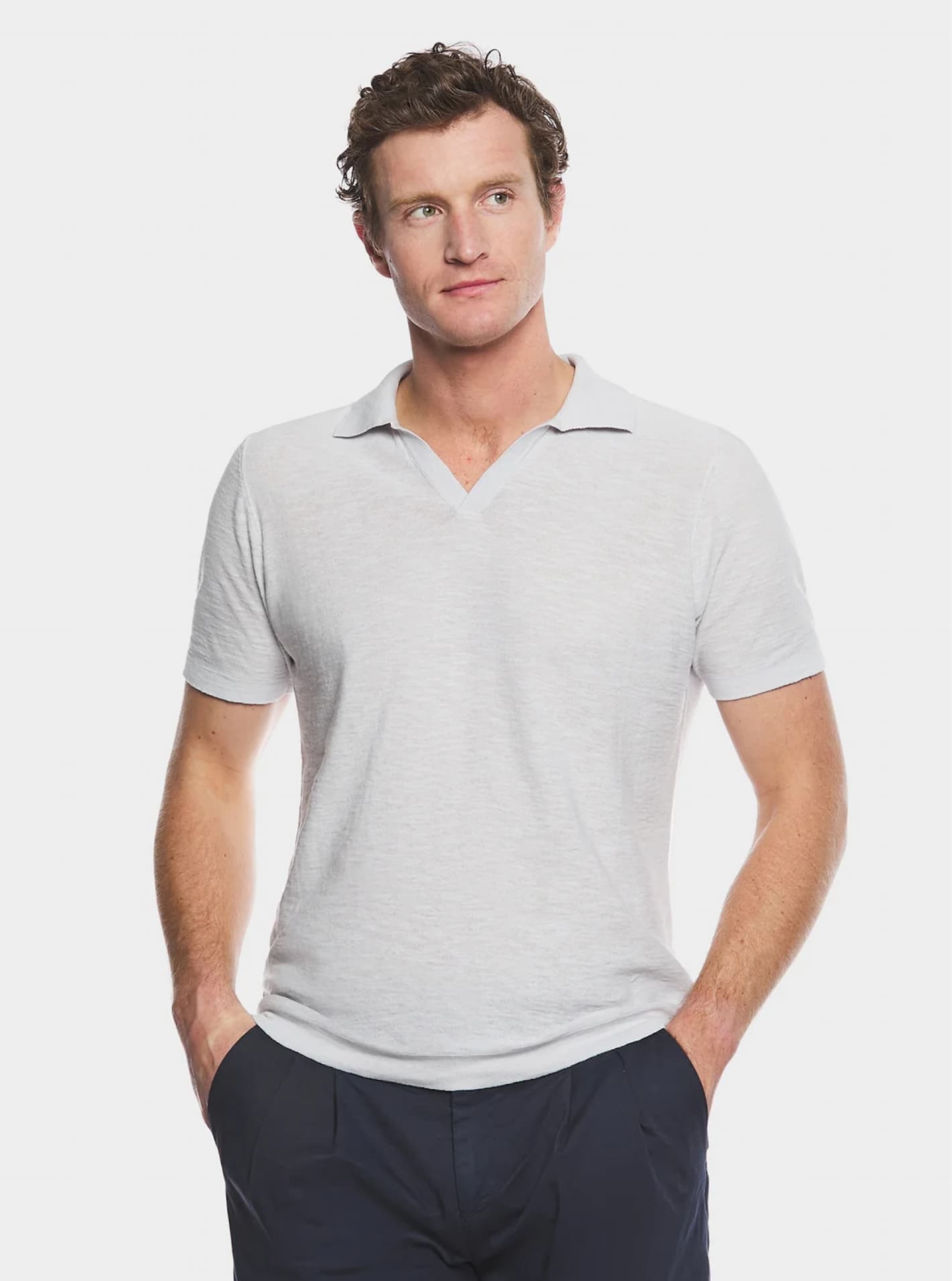 Polo in maglia cotone e lino