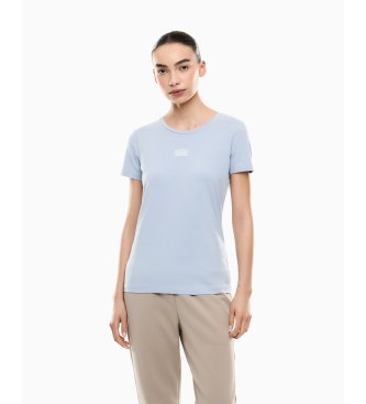 Maglietta Logo Aderente blu