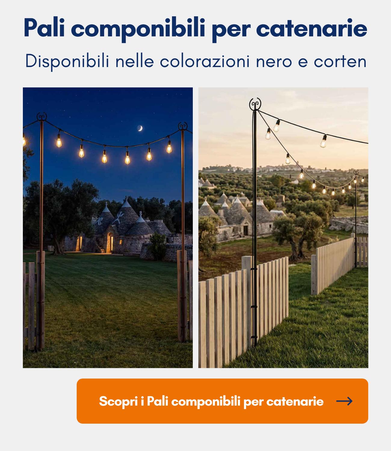 Pali componibili per catenarie