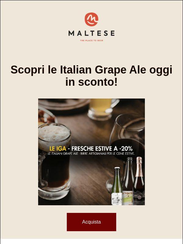 Italian Grape Ale: fino al 20% di sconto 🍇🍺
