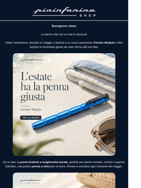 Forever Modula: la compagna perfetta per l’estate e per ogni viaggio.
