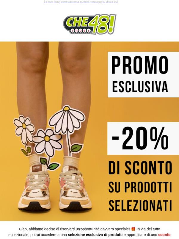 🎁 PROMO ESCLUSIVA: -20% solo per te!