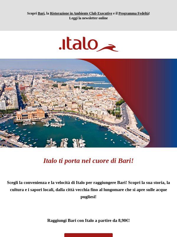 Bari da 8,90 con Italo!
