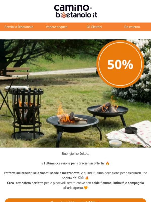 Ultima occasione: approfitta del 50% di sconto su una selezione di bracieri 🔥