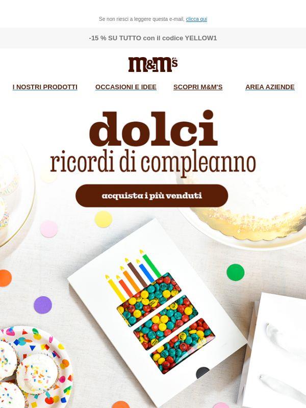 Compleanno M&M'S su misura? Sì, grazie!