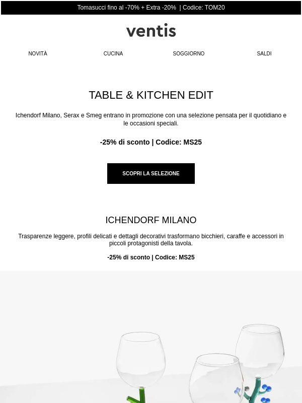 Tavola e cucina in promo