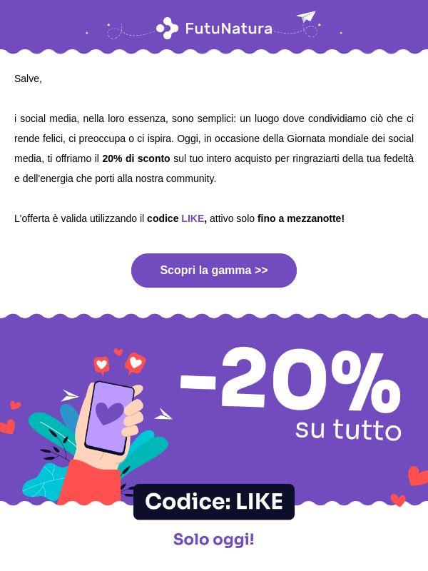 -20% per la nostra comunità 🤝