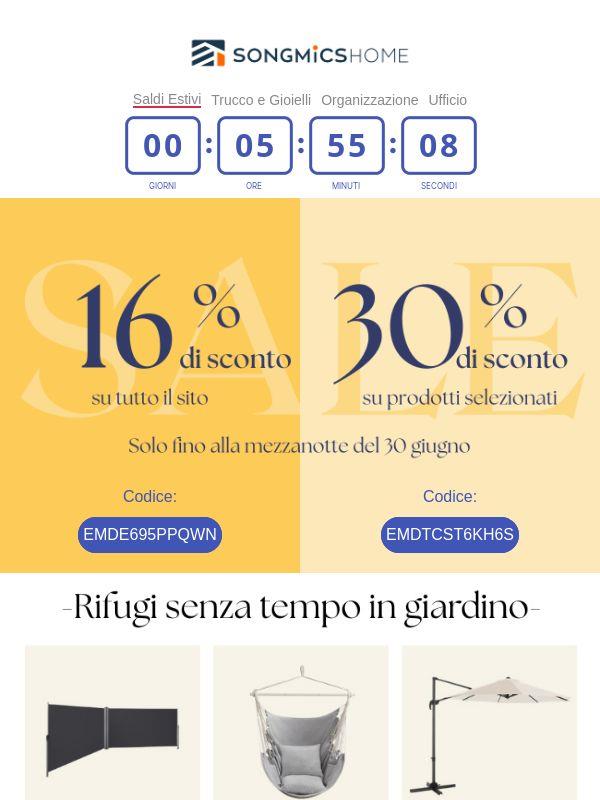 Fino al 30% di sconto sta per scadere⚡