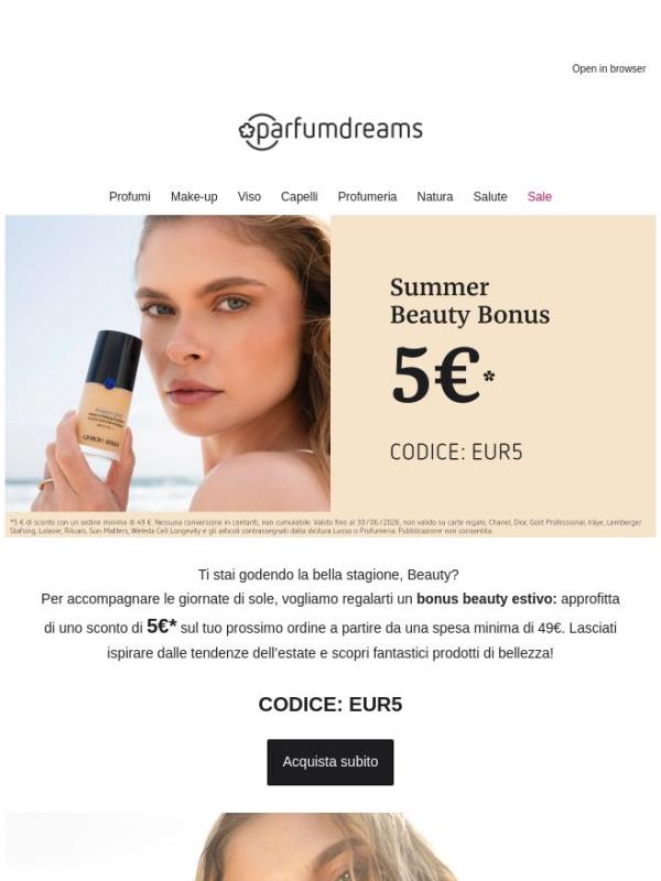 Solo per OGGI: 5€ di sconto per te, Beauty