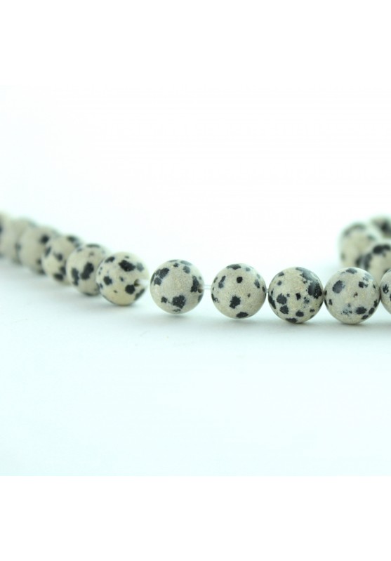 Image of Diaspro Dalmata Kit di 3 Sfere Forate di 12mm per Lavori Artigianali Creazioni Fai Da Te Cristalloterapia Personalizzata
