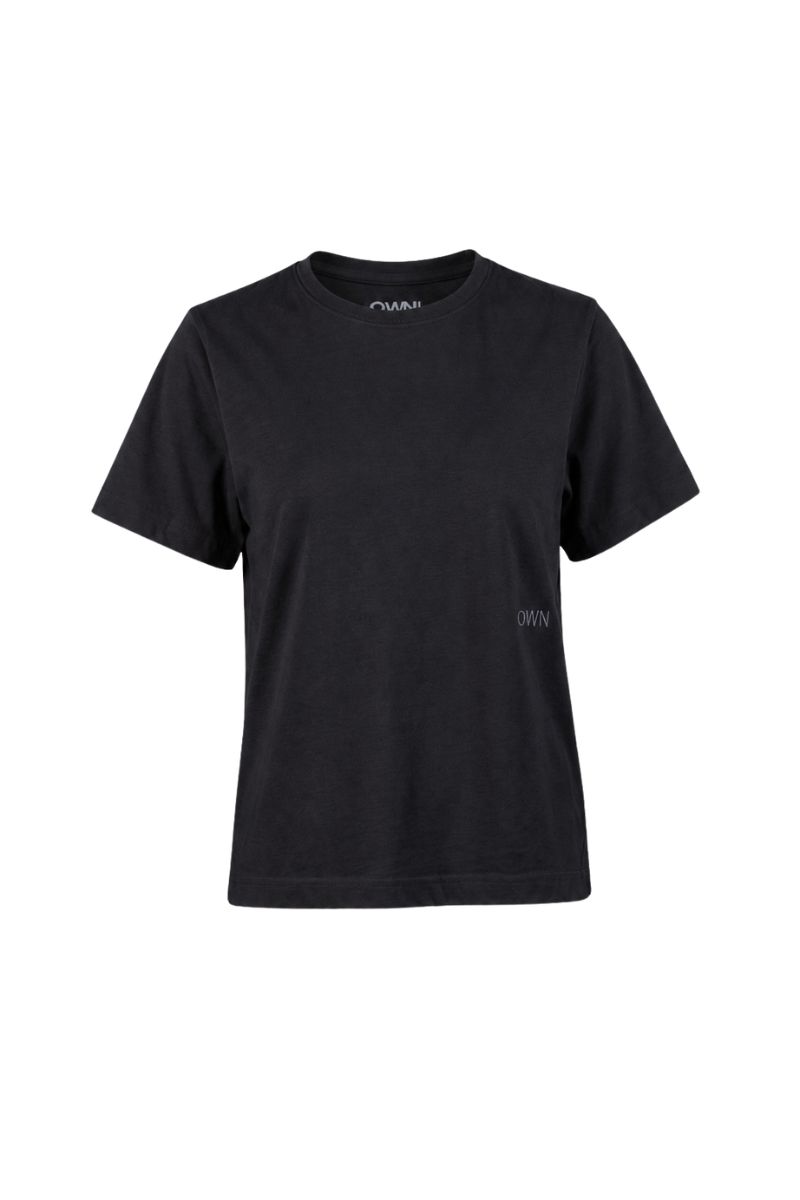 T-Shirt Girocollo in Jersey Black