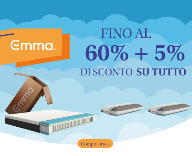FINO AL 60% + 5% DI SCONTO SU TUTTO Compra ora >>