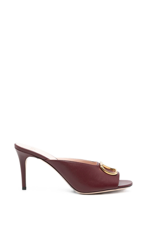 VLogo Signature leather mules