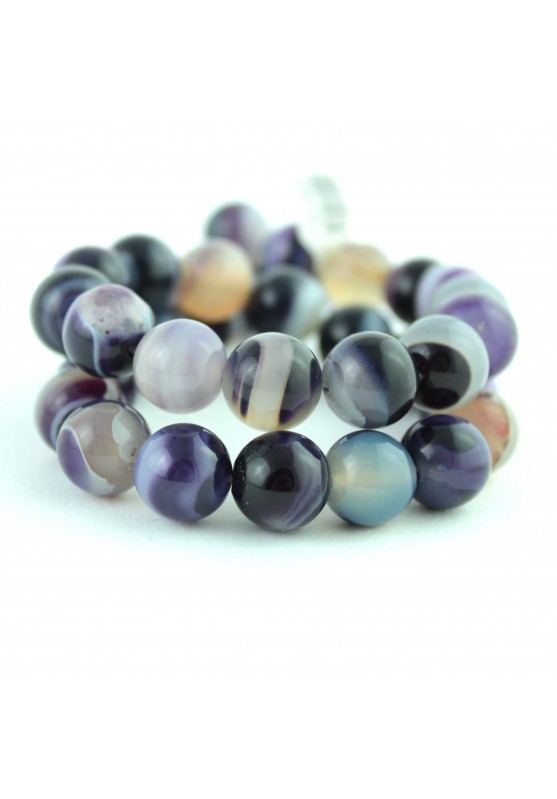 Image of AGATA VIOLA Perline Forate 12 mm - Set da 3 pezzi per Artigianato Fai Da Te Creazioni Originali