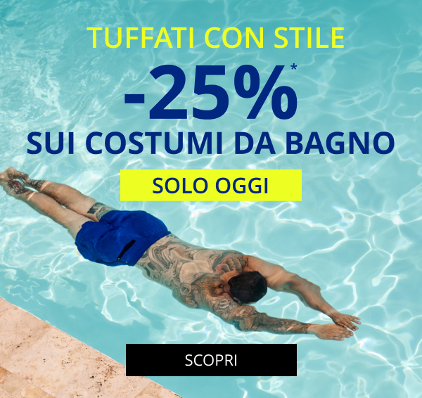 Tuffati con stile -25% sui costumi da bagno