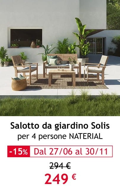 Salotto da giardino Solis 249 &euro;