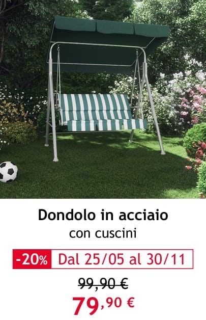 Dondolo in acciaio con cuscini 79,90 &euro;