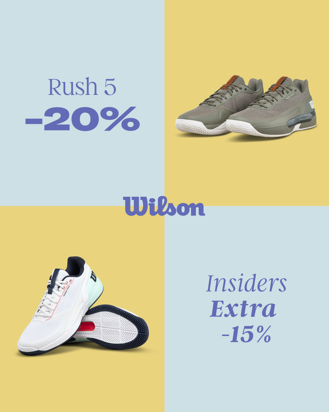 WILSON RUSH 5<br>VELOCITÀ ESPLOSIVA E STABILITÀ