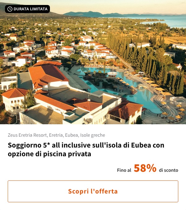 Soggiorno 5* all inclusive sull'isola di Eubea con opzione di piscina privata