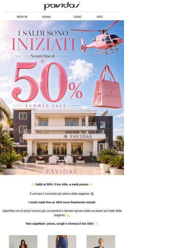 ✨ Summer Sale PAVIDAS: il 50% ti aspetta