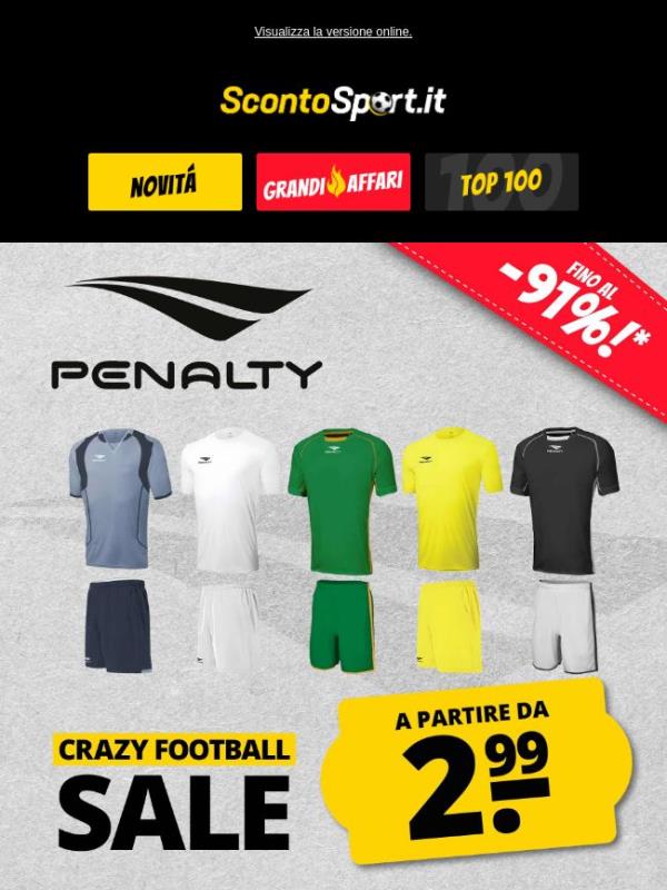 A partire da 2,99 € ⚽ Saldi “Penalty Crazy” sul calcio!
