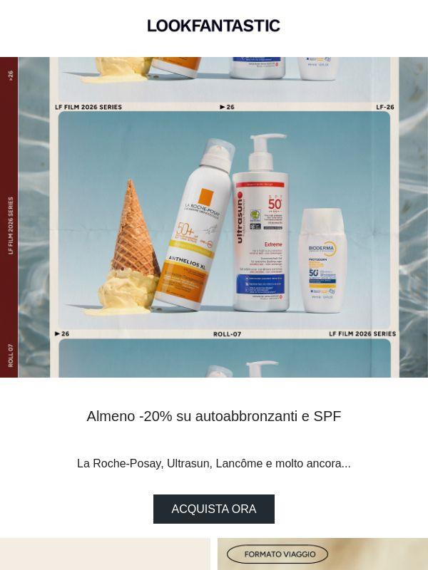 Almeno -20% su autoabbronzanti e SPF