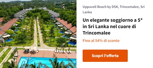 Un elegante soggiorno a 5* in Sri Lanka nel cuore di Trincomalee