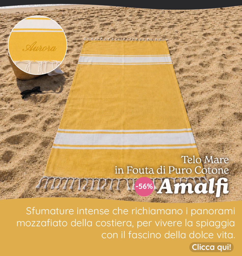 Telo Mare in Fouta di Puro Cotone - Amalfi