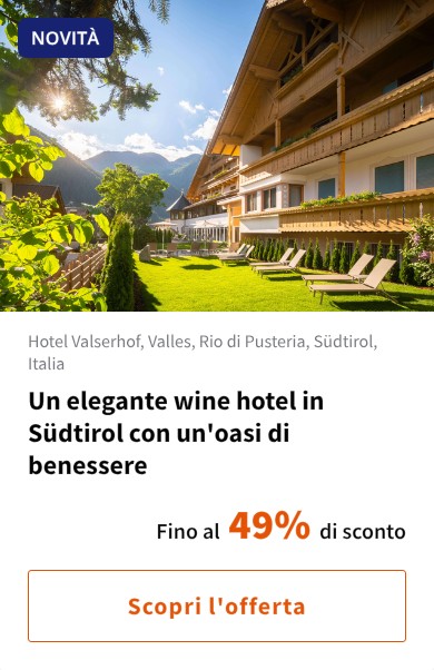 Un elegante wine hotel in Südtirol con un'oasi di benessere