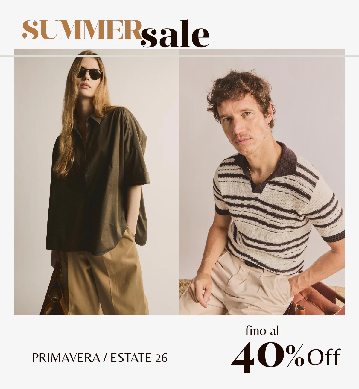 Saldi estivi - fino al 40%off