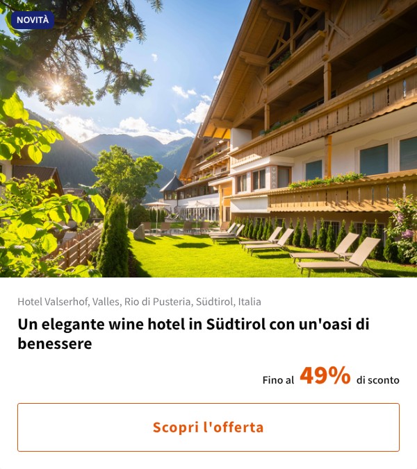 Un elegante wine hotel in Südtirol con un'oasi di benessere