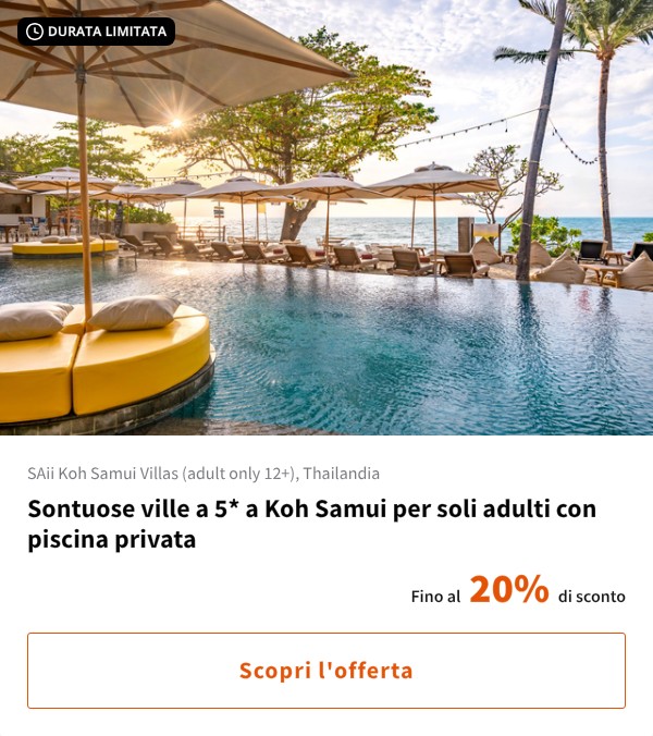 Sontuose ville a 5* a Koh Samui per soli adulti con piscina privata